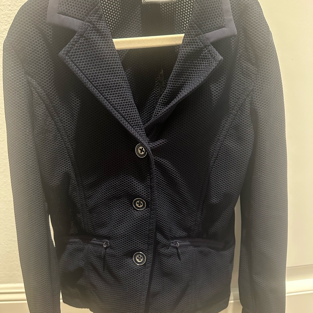 Navy Textured Women's Jacket